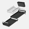 Large Capacity Draining Tray Space Saving Dish Drainer Sturdy Utensil Storage Holder  for Kitchen