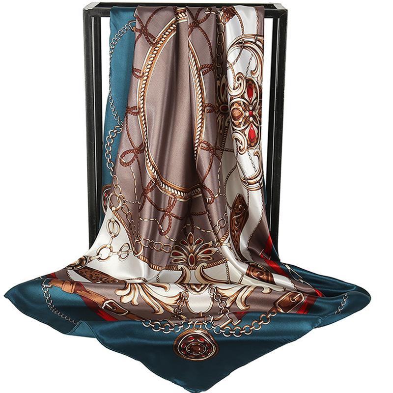 Large Silk Square Scarf for Women - Spring and Autumn All-Match Accessory