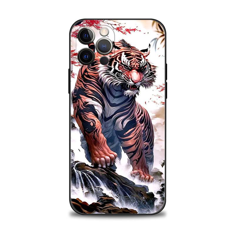 Ink Painting Pouzdro na telefon Tiger Lion pro iPhone Samsung Galaxy Redmi Xiaomi Oppo OnePlus Note SA 7 8 9 10 11 12 13 14 20 21 22 23 53 54 Pro Max Ultra