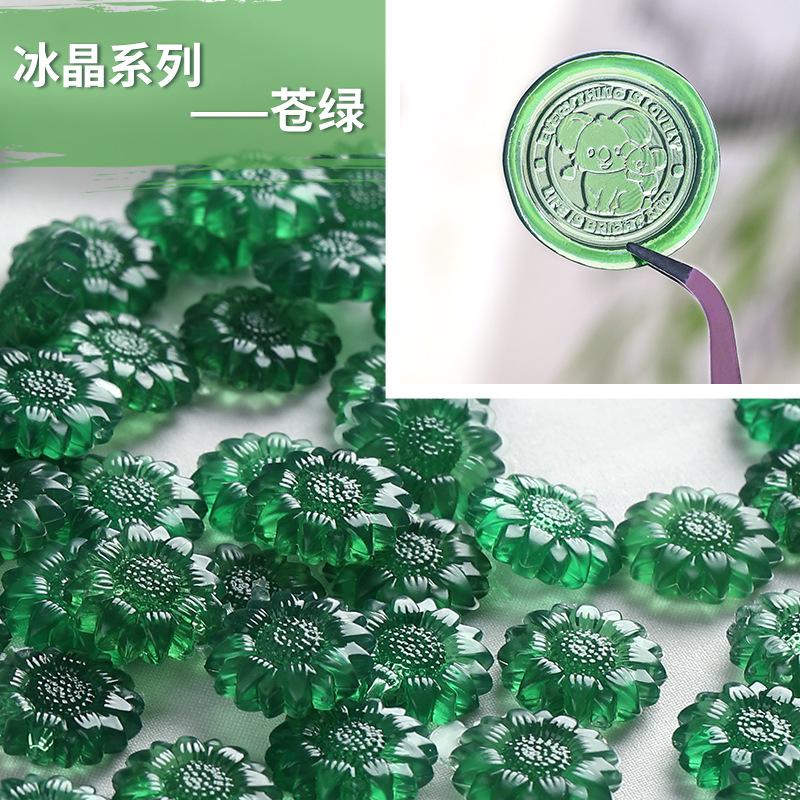 100Pcs/bag Sunflower Enamel Wax Particles Translucent Color DIY Invitation Envelope Seal Full Set of Wax Making Materials