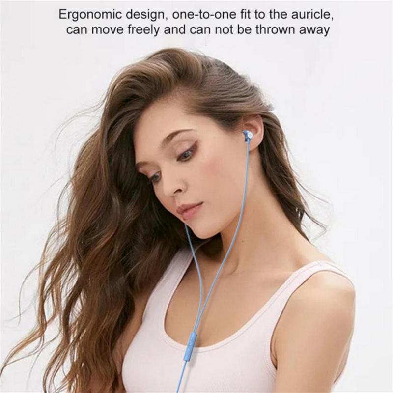 Copper Driver Hifi Sports Headphones In-ear Type-c Wire-controlled Earphones Bass Music Headset for