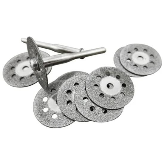 10pcs Rotary Tool Circular Saw Blades Cutting Wheel Discs For Diamond Accessories Mini Drill Power Tool with 2pcs Mandrel