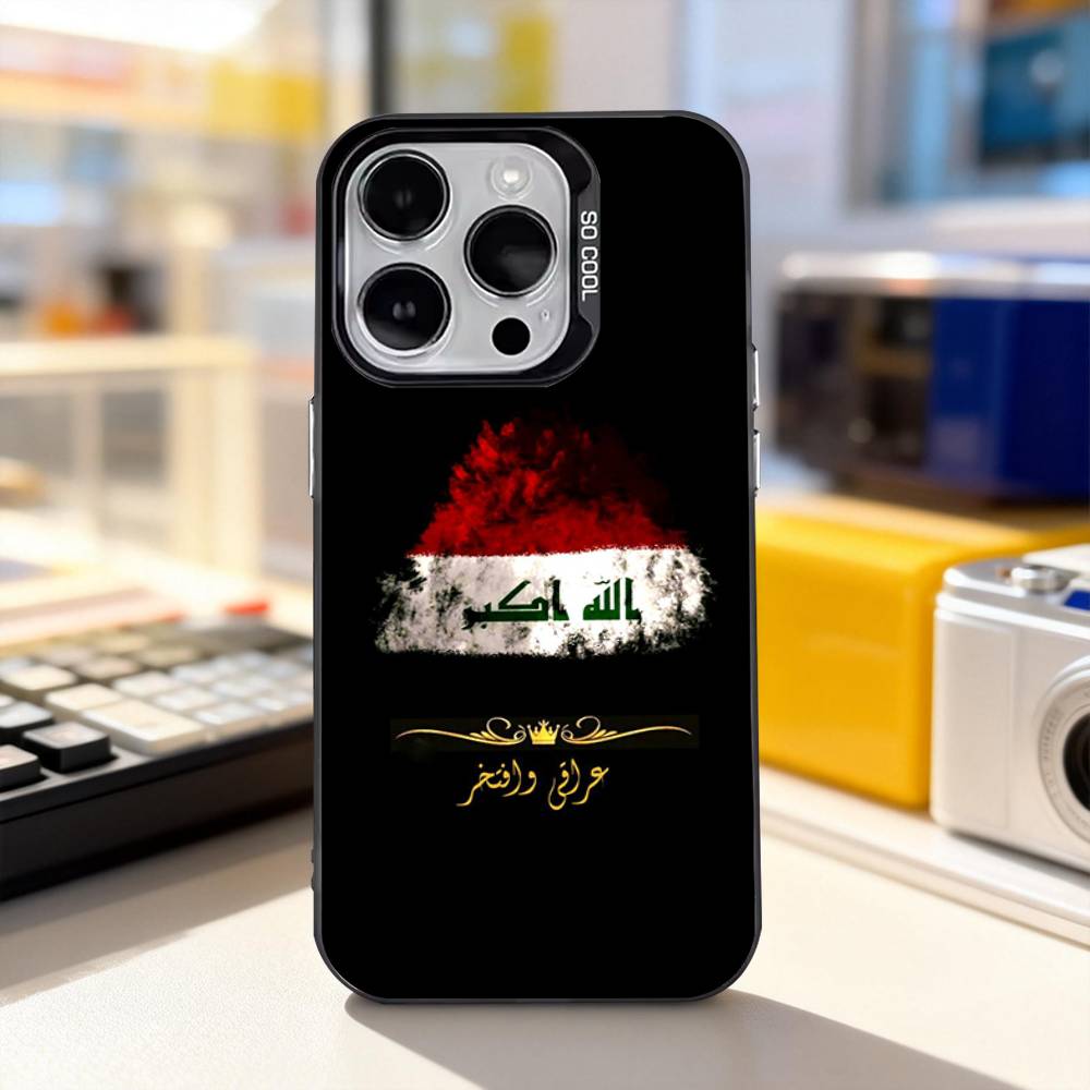 I-Iraqi Iraq National Flag Phone Case For iPhone 11,12,13,14,15,16,17,Pro,Max,Plus,E,Air,Mini IMD Matte Black iPhone15plus