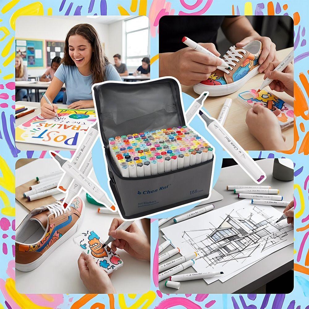 48/60Pcs Alcohol Ink Alcohol Markers Dual Tip Art Marker Set Portable Drawing Markers Drawing