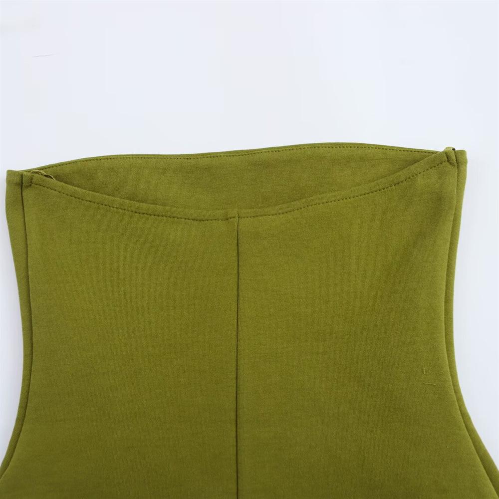 Spring 2025 Women's Fashion: Slim Fit Simple Tube Vest Top