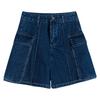 Women's High Waist Denim Overall Shorts - Casual, Slimming, Versatile Summer Hot Pants