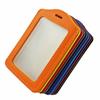 Transparent ID Badge Case PU Leather Name Card Cover Business Card Holder  Credit Card