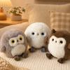 10Cm Schattige Uil Pop Pluche Speelgoed Grijs Bruin Wit Vogel Dier Cartoon Pluche Knuffel Metgezel Verjaardagscadeau