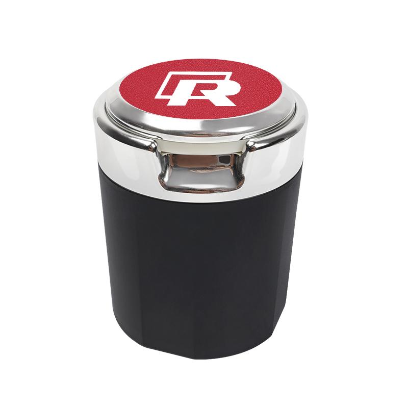 T312026 Hot VOLKSWAGEN Car Interior Ashtray Portable Garbage Box Storage Barrel For VW RLine Golf Tiguan Jetta Transporter Passat P