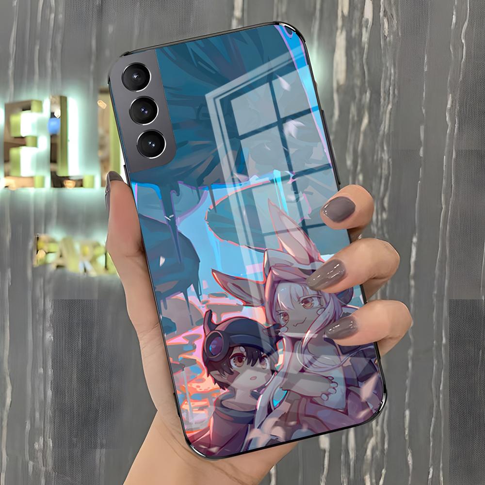M-Made In Abyss Phone Case For Samsung A25 A13 A33 5G A54 A36 A35 A56 A52 A14 Shockproof Glass Cover