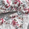 1 Set/Women Underwear Fashion Sexy Flower Printing Bra Set Underwire Push Up Brassiere Adjustable Strap Bras and Panties Set