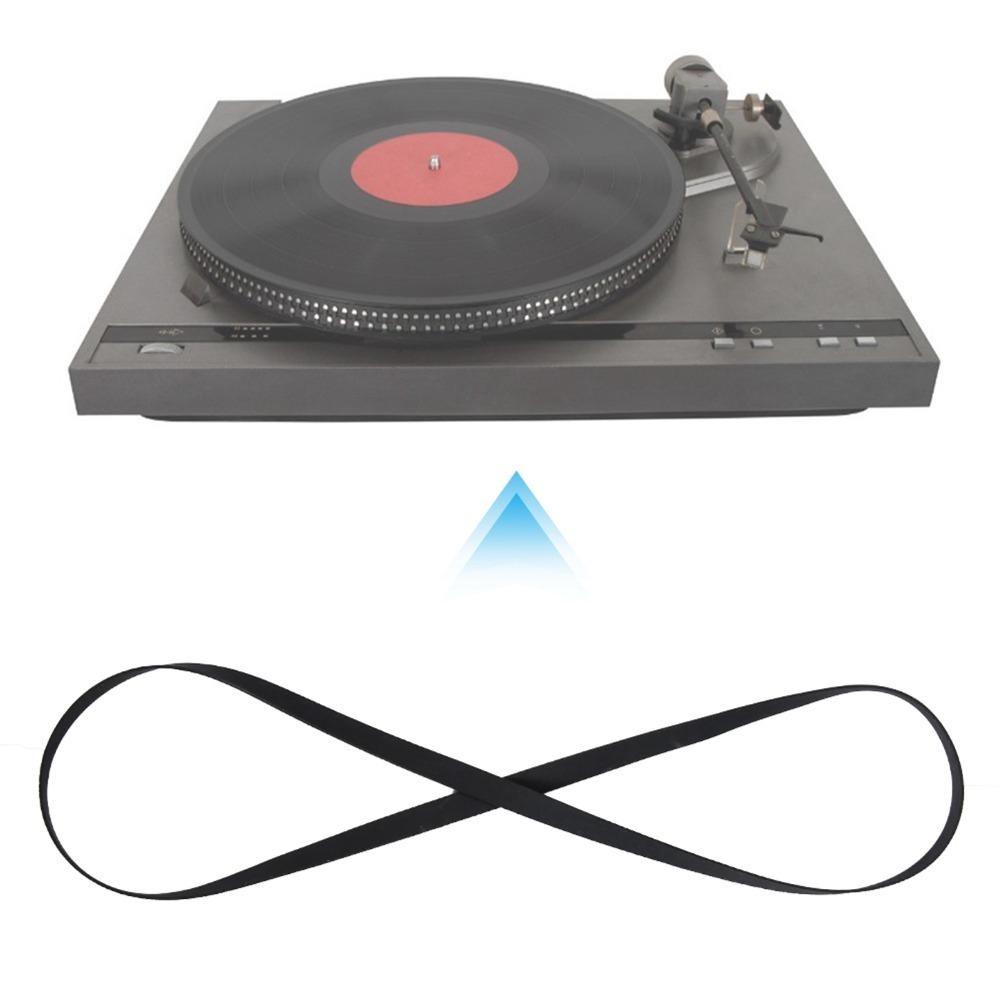 2pcs Good Elasticity Record Player Belt Black Phonograph Turntable Belt For Phonograph