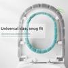 1pc Toilet Seat Cover Bathroom Soft Thicker Warmer Stretchable Washable Cloth Toilet Seat Cover Pads
