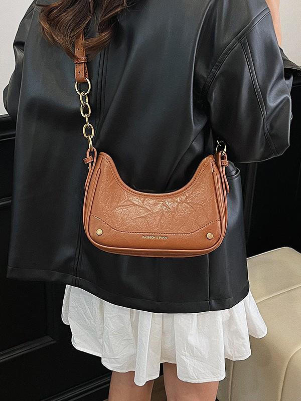 

2025 Women s Fashion Small Crossbody Chain Bag with Niche Design 23x16x7 cm кавовий