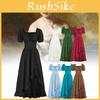 Elegantes Mittelalterliches Vintage-Kleid Mit Ungleichmäßigem Saum, Verziert In Schönen Farben Für Renaissance-Bühnenauftritte Und Veranstaltungen