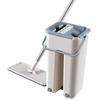 Microfibre Flat Mop with Telescopic Rod and Barrel Rotatable Mop for Home