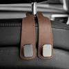 Universal Car Seat Headrest Hooks 2 in 1 Soft Leather Car Seat Back Hook for Purse and Bag Backpack Double Hook Car Seat Hanger