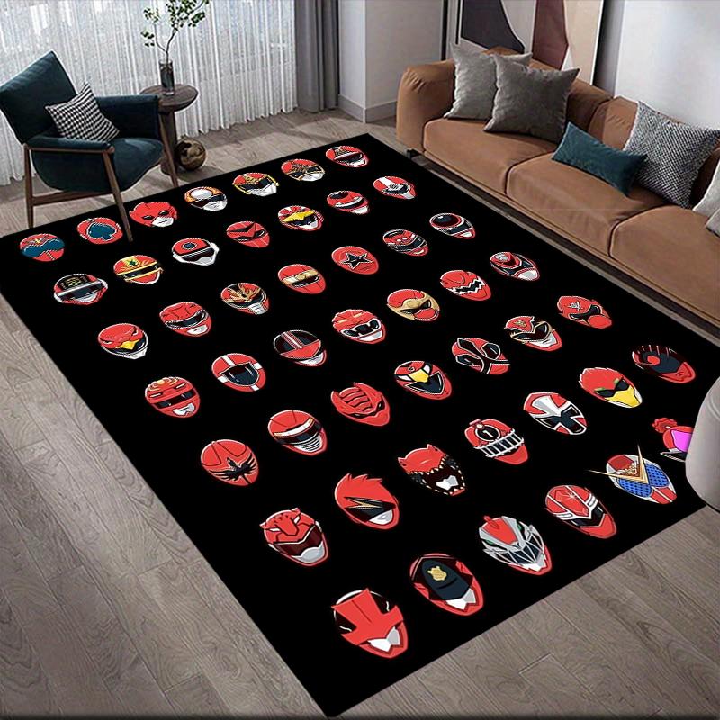 Super Sentai Character Collection Square Area Rug, Non-Slip Floor Mat for Bedroom, Perfect Gift for Super Sentai Fans.chl