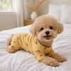 Warm Four-Legged Dog Pajamas Cartoon Printed Dog Home Clothing Pet Casual Wear  Belly Protection