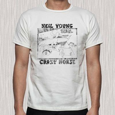 Top InPe Neil Young Crazy222 Horse Zuma22 Music Legend231 Maglietta Bianca da Uomo e Maglietta da Bambino Reprint NUOVO