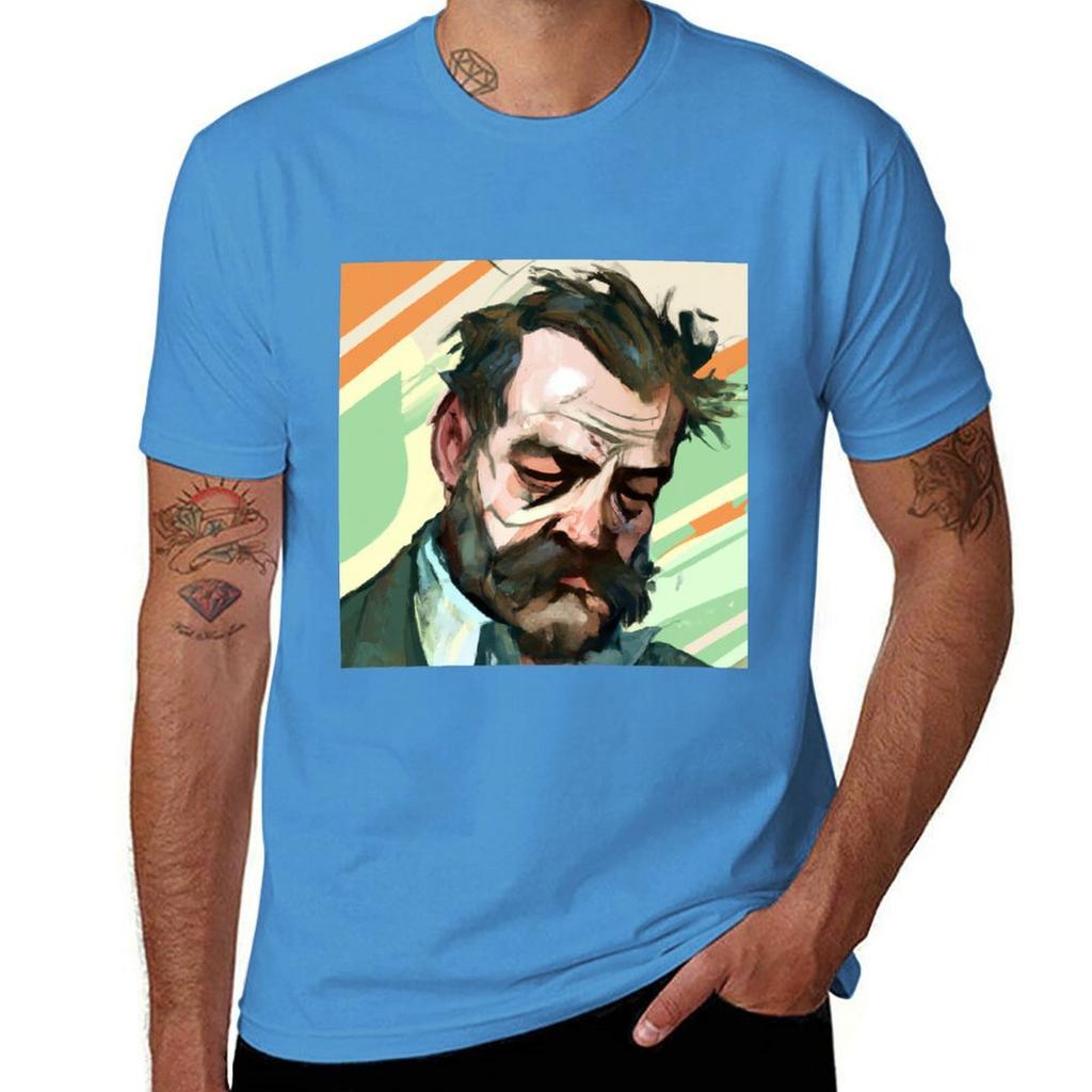 Disco Elysium - Harry Dubois Fan Art T-Shirt sweat summer clothes hippie clothes sublime plain white t shirts men