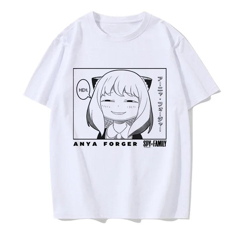 Y2k Shirt Anya Forger Spy X Family Anime T Shirt Kawaii Cartoon Mens_Women Tops Cotton Best Selling Round Neck Comfortable Soft