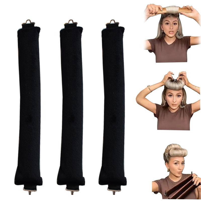 New Rubber Curling Hair Artifact 3 hooks No heat curling iron Big wave hair curling tool Sleeping curling iron