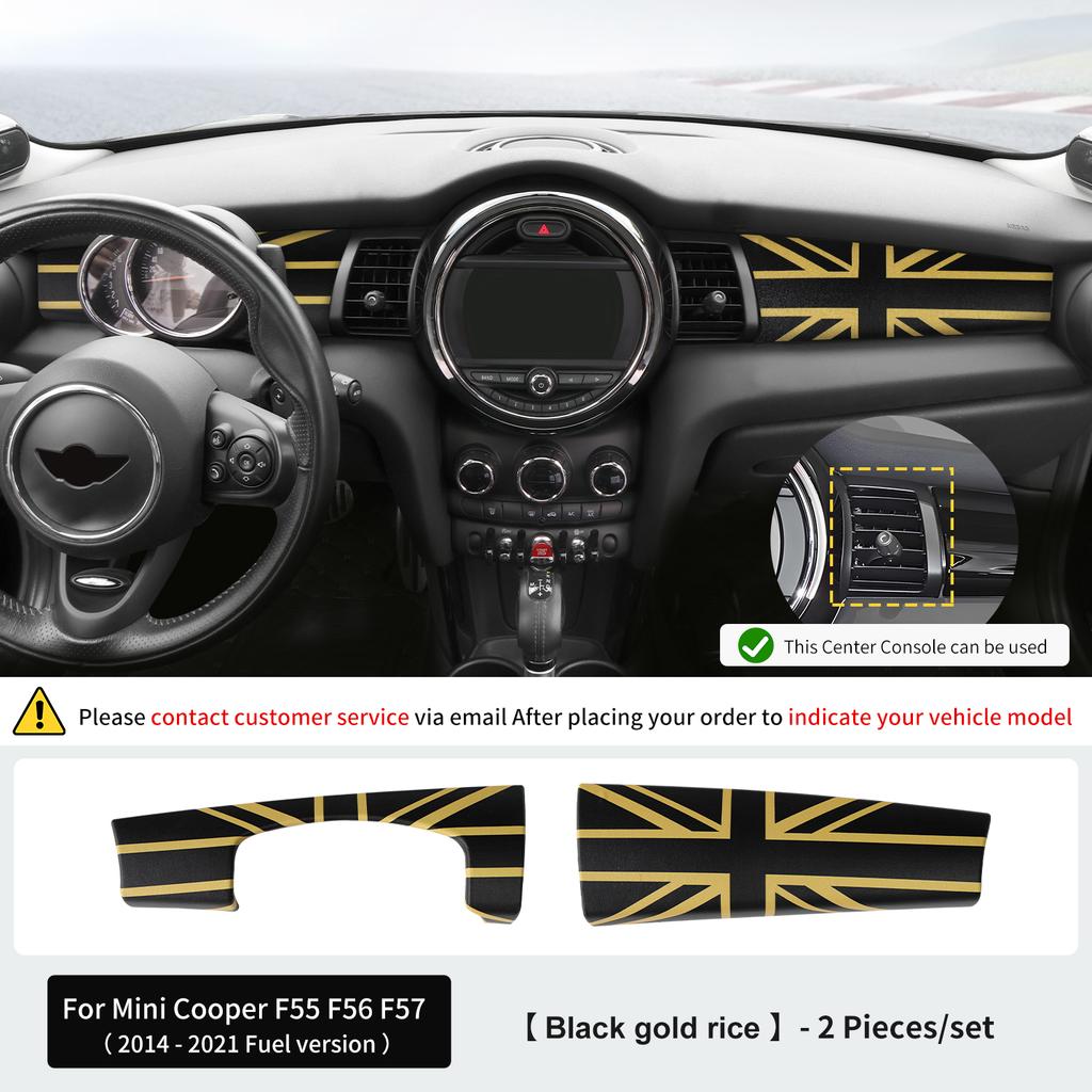 Car Dashboard Decorative Shell ABS Leather For Mini Cooper F55 F56 F57 2014-2021 Center Console Decorative Shell Car Accessories