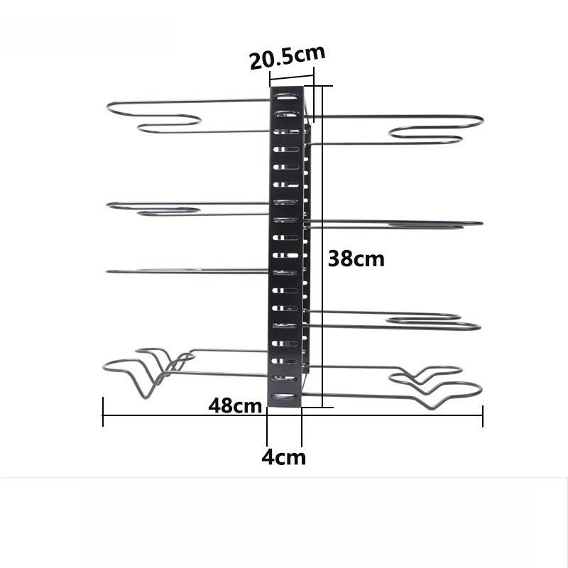 5/8 layer Pots Pans Organizer for Cabinet Upgraded Pots and Pans Organizer Rack for Kitchen Storage Pot Lids Organizer rack