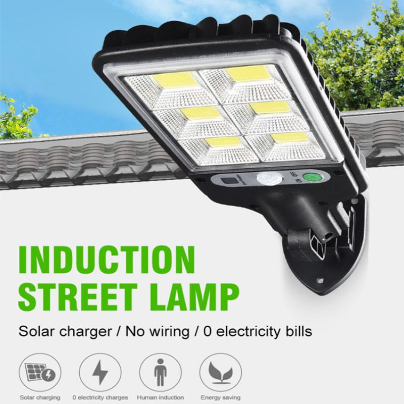Solar Outdoor Led Courtyard Wall Lamp With 3 Mode Waterproof Motion Sensor Security Lighting Street Lights for Garden Patio Path