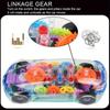 Transparent Gear Toy Car Colorful Light Electric Music Universal Concept Car Toy Car Birthday Gift