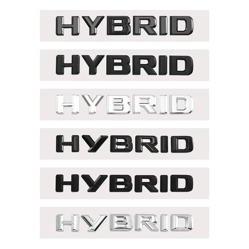 3D ABS Hybrid Letters Logo Badge Sticker Car Rear Trunk Emblem Decal High-Quality Automotive Exterior Accessories