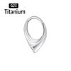 G23 Titanium High Quality  Waterdrop Septum Piercing Clicker Nose Rings 16G Segment Tragus Cartilage Daith Hoop Earrings Zircon