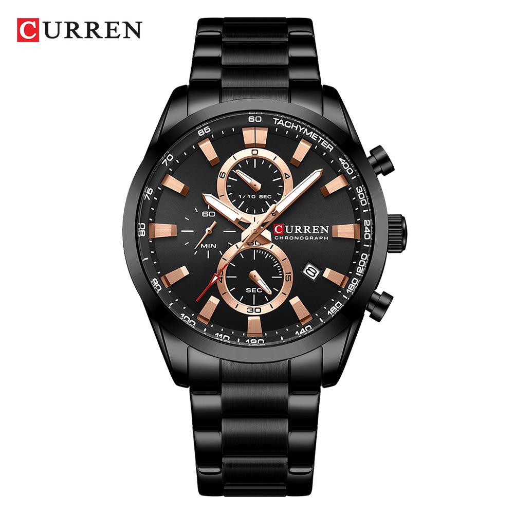 CURREN 8445 Men s Waterproof Chronograph Quartz Watch with Calendar