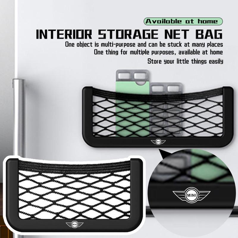 Car Back Rear Mesh Trunk Seat Elastic String Net Storage Pocket For MINI JCW F54 F55 F56 F60 R50 R52 R53 R56 R57 R58 R60 CLUBMAN SS66