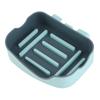 Bathroom Soap Dish Wall Mounted Plastic Soap Storage Plate Tray Organization Bathroom Accessories Light Blue