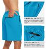 Gopune Men's Running Shorts Quick Dry Sweat Wicking Zipper Pockets Sports Gym Soccer Tennis Marathon Hiking Half Pants 01 Blue Size 2XL