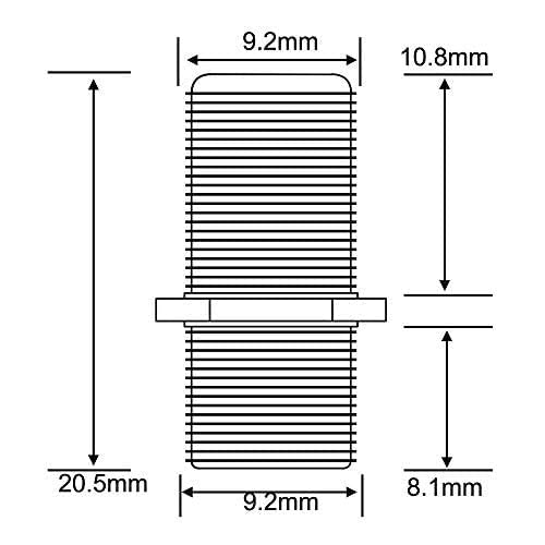 BOOBRIE TV Cable Extension Coaxial Adapter F Female to F