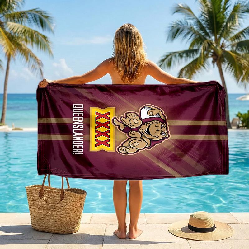 Queensland Maroons Mode Strandtuch Tragbar Weich Schnelltrocknend Handtuch Für Schwimmen Camping Urlaub