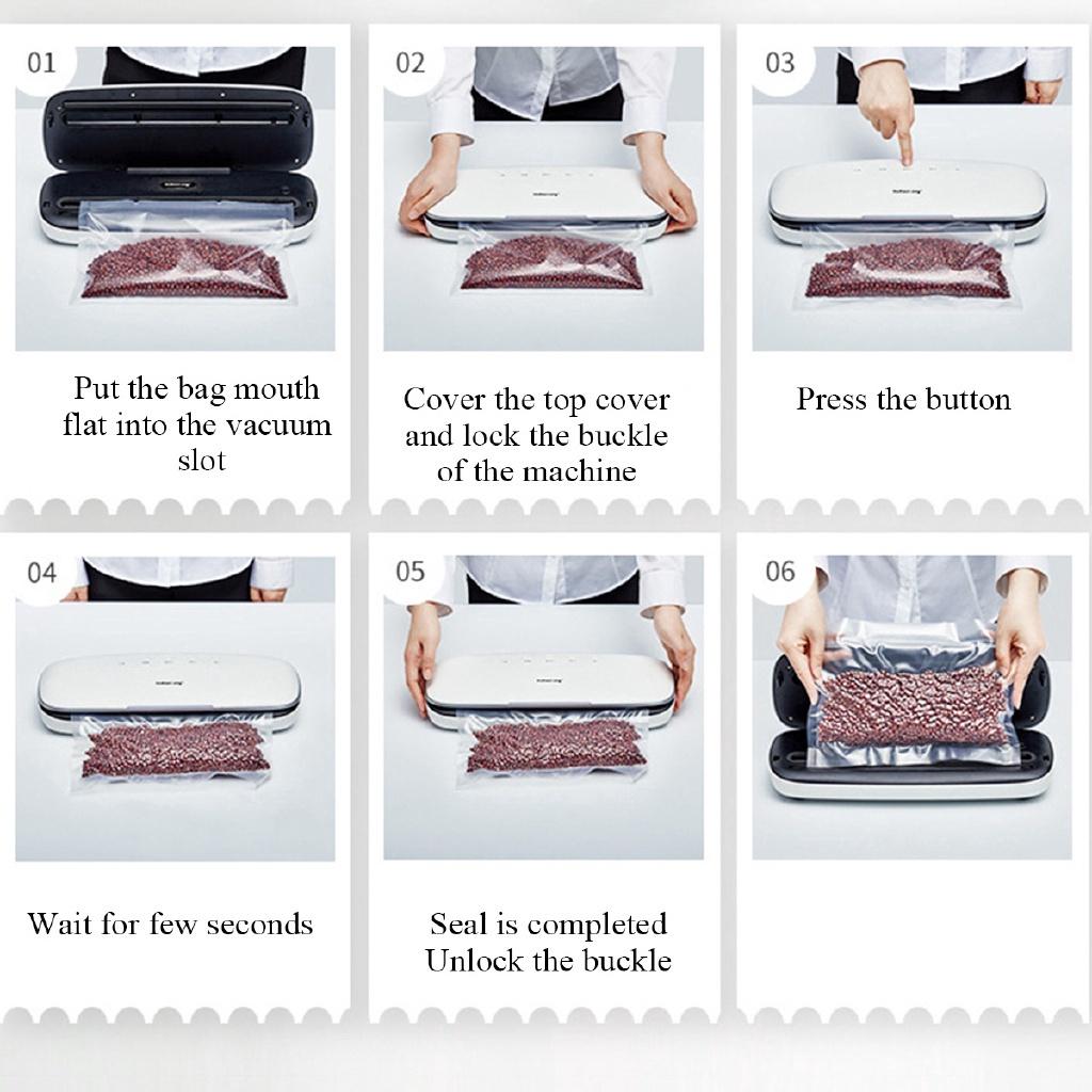 80W Vacuum Food Sealer Food Saver Automatic Electric Food Vacuum Sealer Packaging Machine