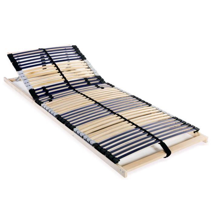 VidaXL Sommier à lattes avec 42 lattes 7 zones 80 x 200 cm