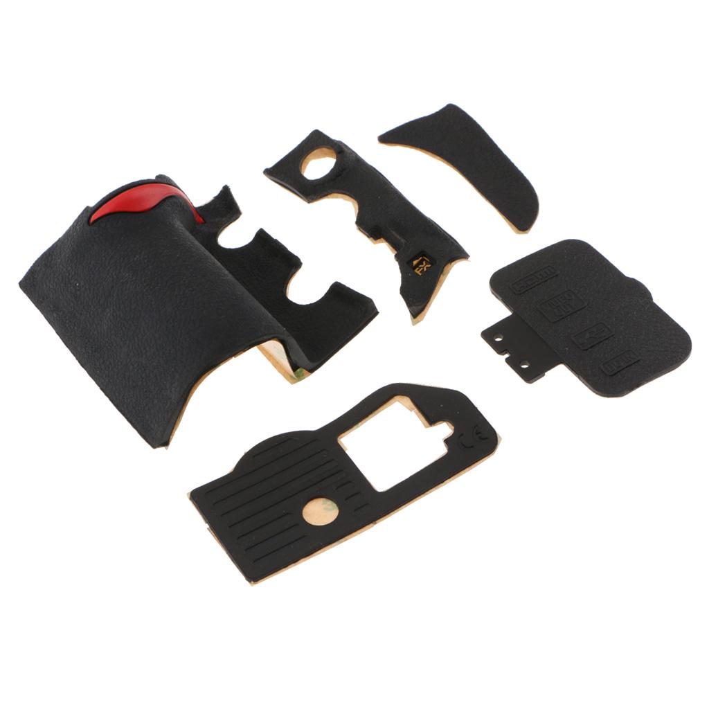 5 Pieces Grip USB Rubber Unit Repair Part  for Nikon D700 Front Rear Cover