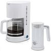 Elegance Set Drip Coffee Maker 10 Cups Coffee+ Electric Milk Frother Briebe SKT1188WHT 1000W White