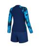 Lenomasuyeongbog Women'S Crop Zip-Up Rash Guard Set Black Rn-Ls2G932-Nv