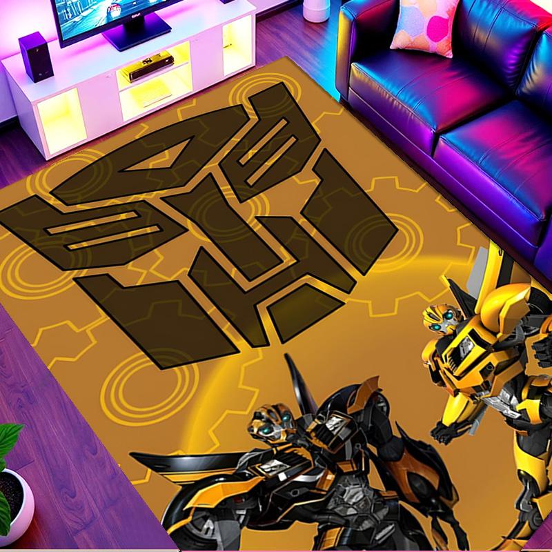 Bumblebee Print Rug, Washable Floor Carpet, For Entryway Dorm Laundry Room Office Study, Home Decor Birthday Christmas Gift