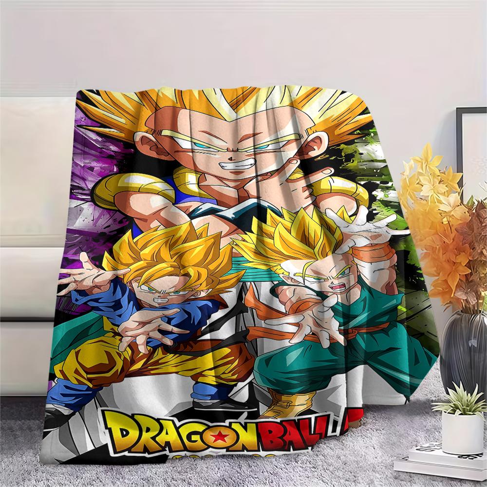 Dragon Ball character Print Flannel Blanket High quality Comfortable for All Seasons Home Decor Warmth and Comfort Perfect for Christmas Gifts