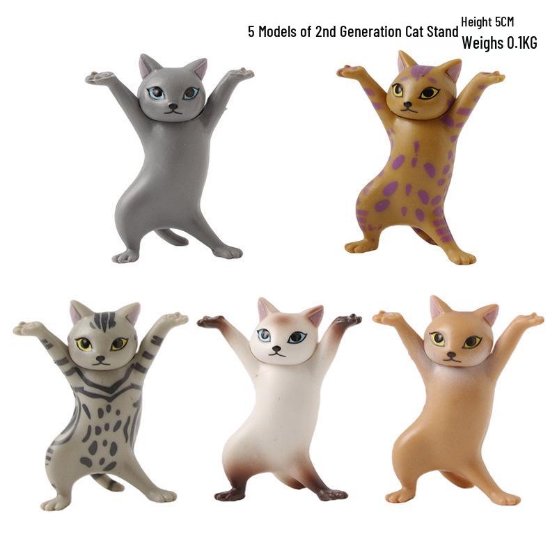 

Dancing Cat Pen Holder: Trendy Figurine and Rest 3.5-4.5 CM