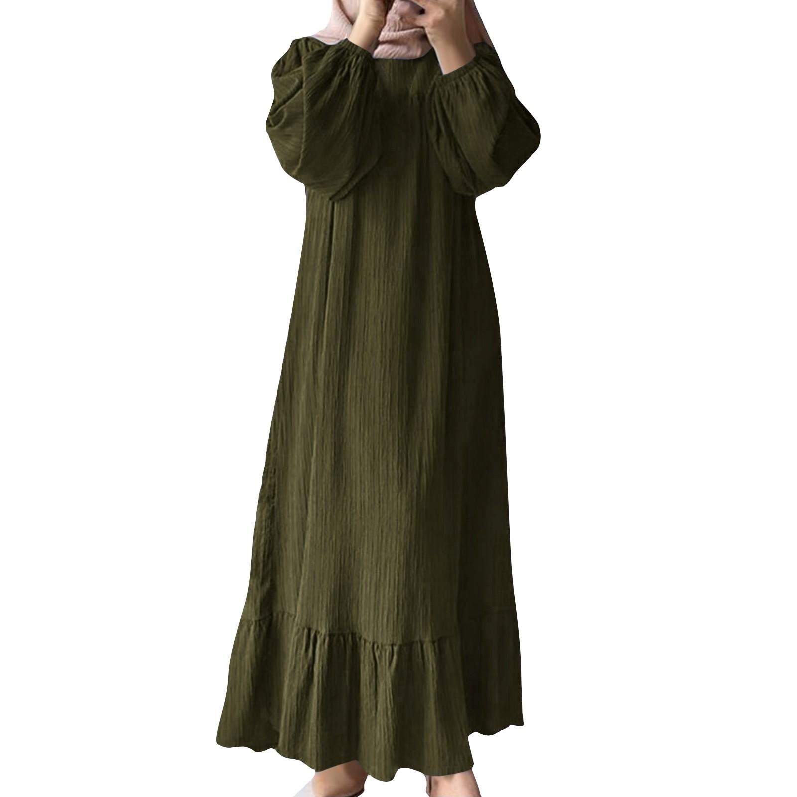 Женское повседневное модное платье с длинным рукавом в стиле ретро — фото 11