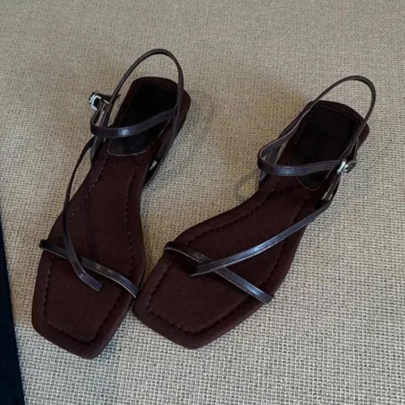 Fashion Rome Style Women Shoes 2025 Fashion Casual Women Sandals Shoes Low Heels Open Toe Flat Sandals Outside Concise Sandalias