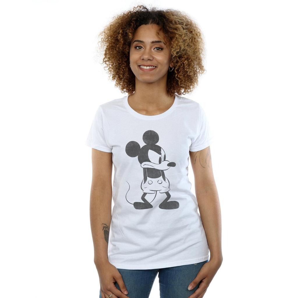 Disney Dámské/Dámské tričko Mickey Mouse Angry Cotton